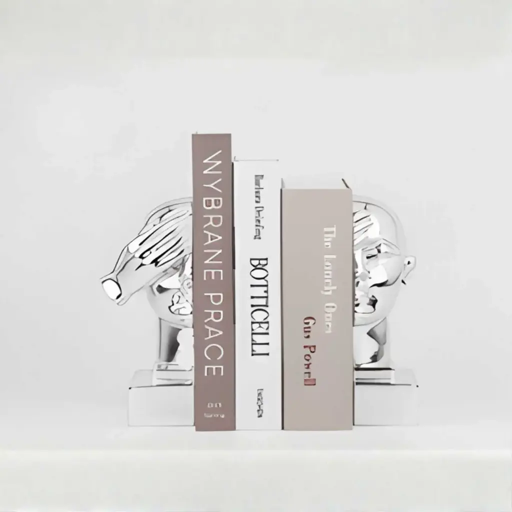 360 HOME THINKER BOOKENDS 9*8.5*20 SILVER