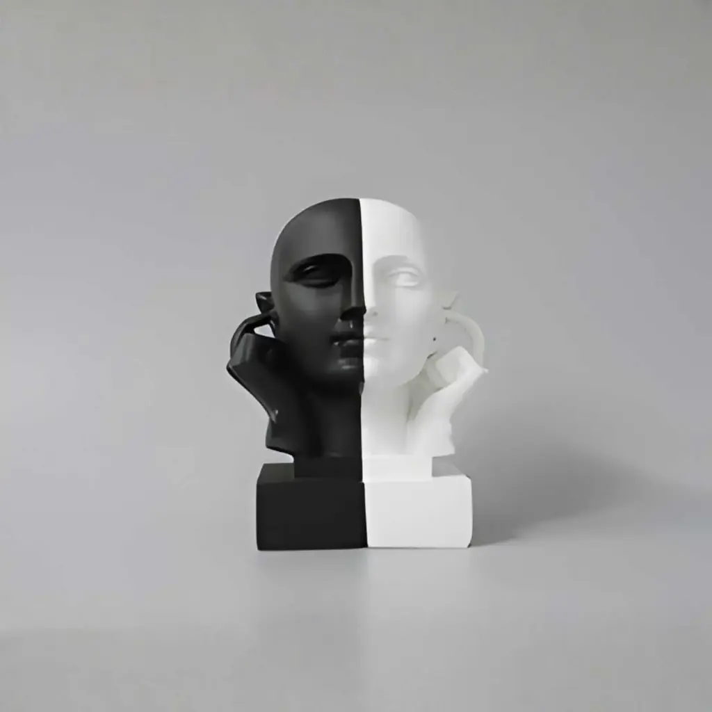 360 HOME THINKER BOOKENDS 9*8.5*20 BLACK & WHITE