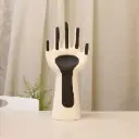 360 HOME DECORATIVE HAND SCULPTURES 13*8*30 BLACK & WHITE
