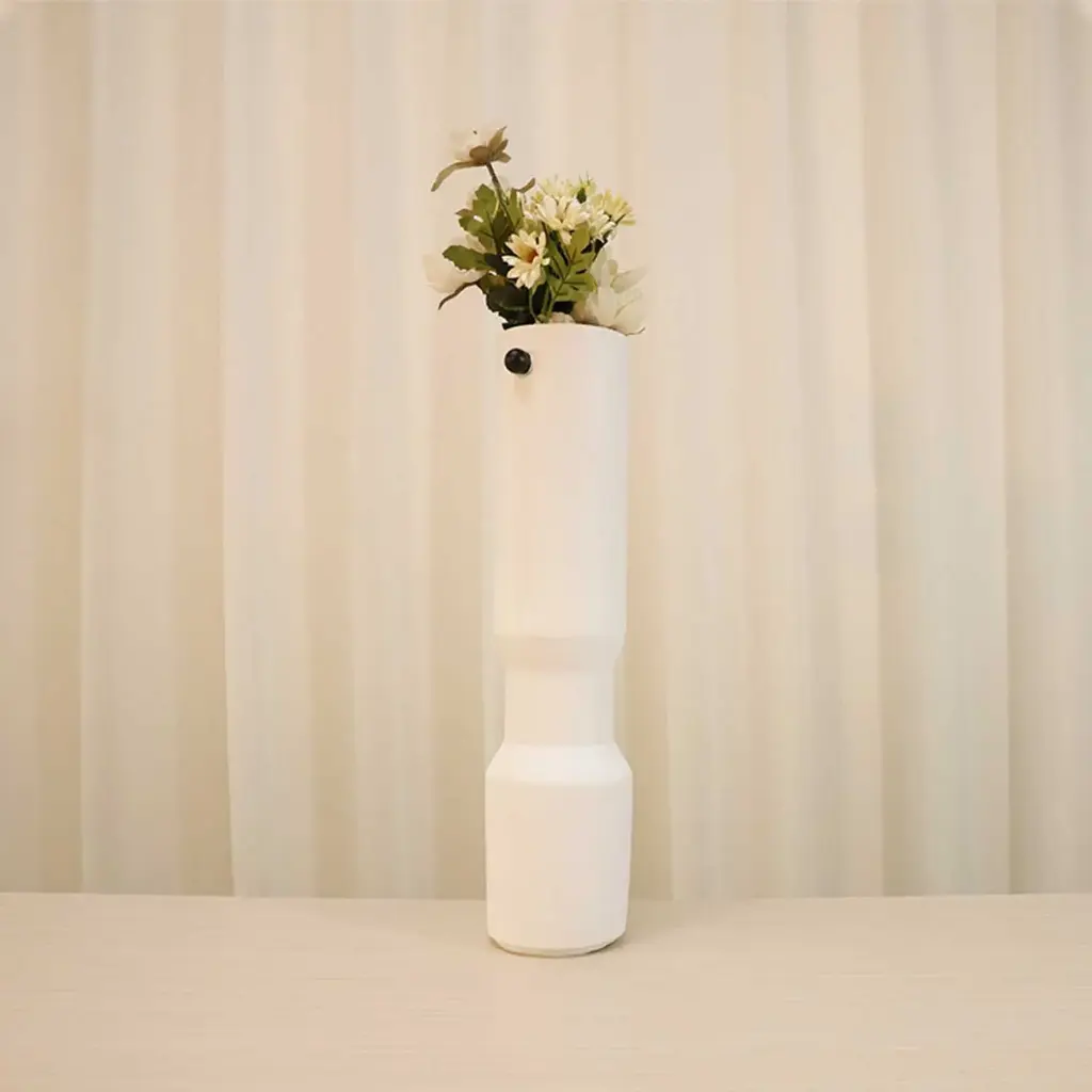360 HOME MINIMALIST VASES 12*12*44.5 WHITE