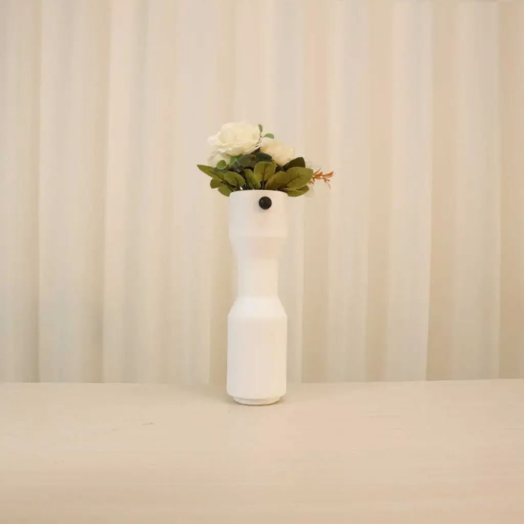 360 HOME MINIMALIST VASES 10*10*30 WHITE