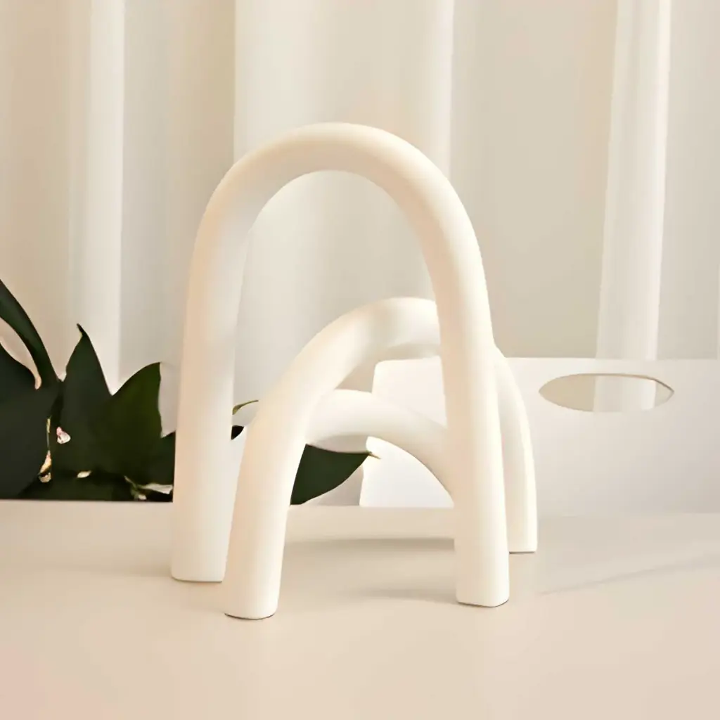 360 HOME MODERN ARCH SCULPTURES 22*15*25cm WHITE