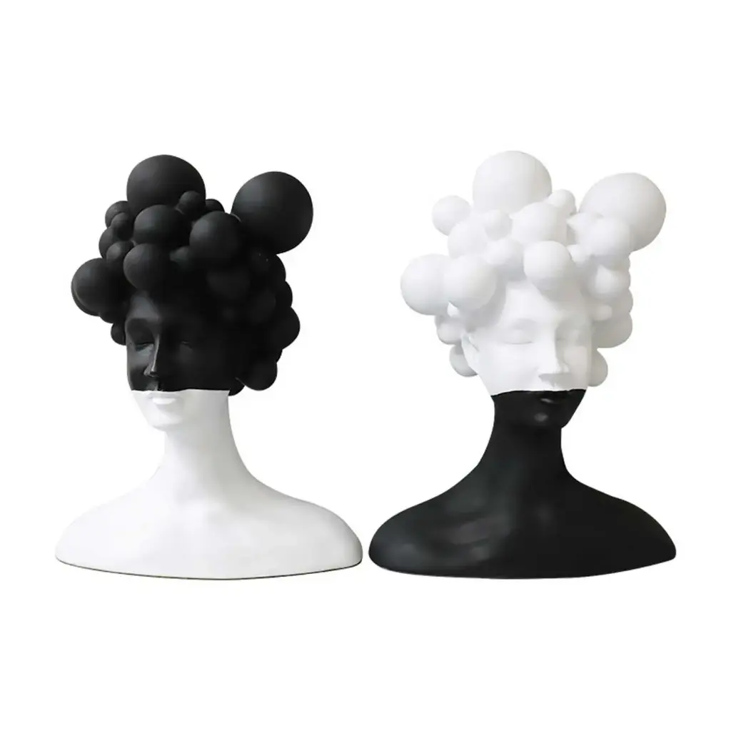 360 HOME BUBBLE HEAD 20*19*29 BLACK & WHITE