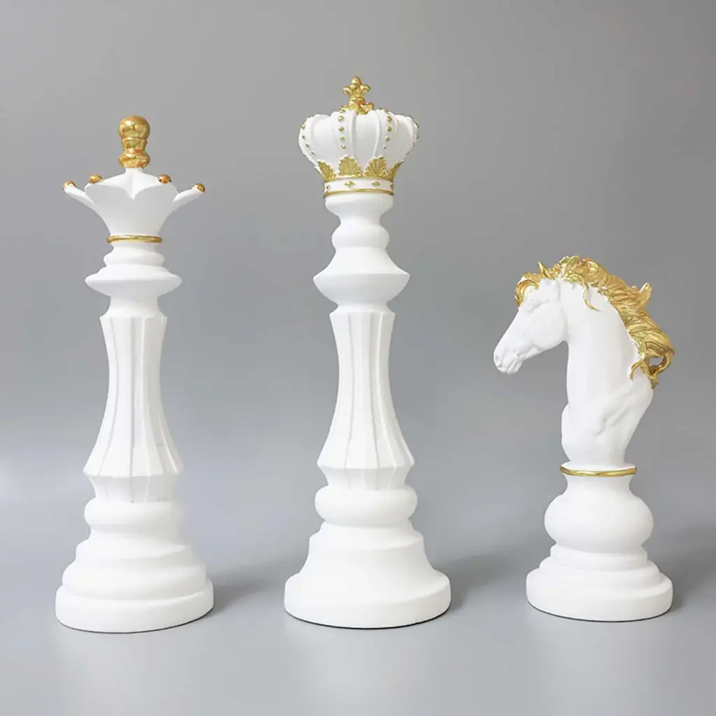 360 HOME CHESS PIECES FIGURES S,M,L BLACK & WHITE