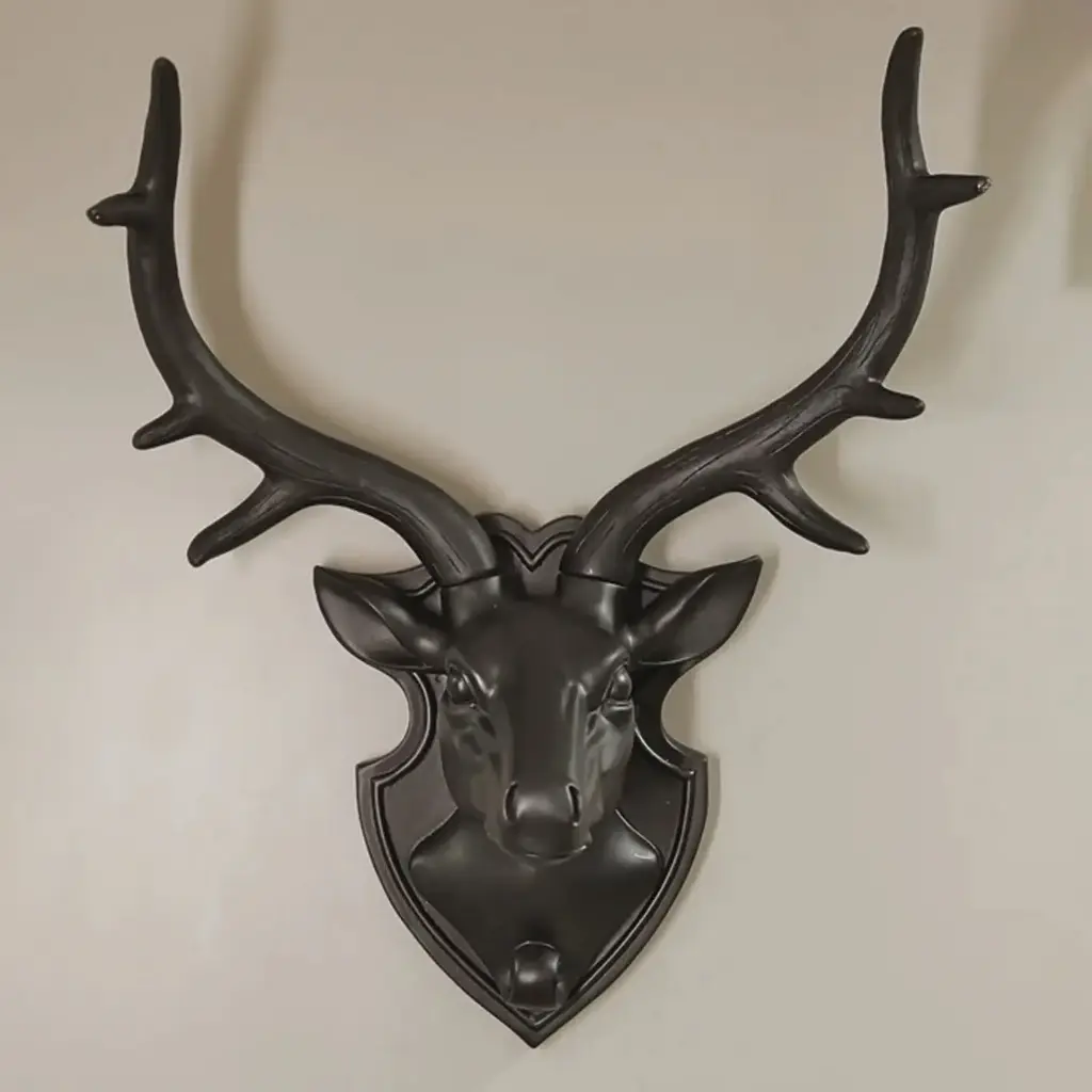 360 HOME DEER WALL MOUNT  49*39*19CM BLACK