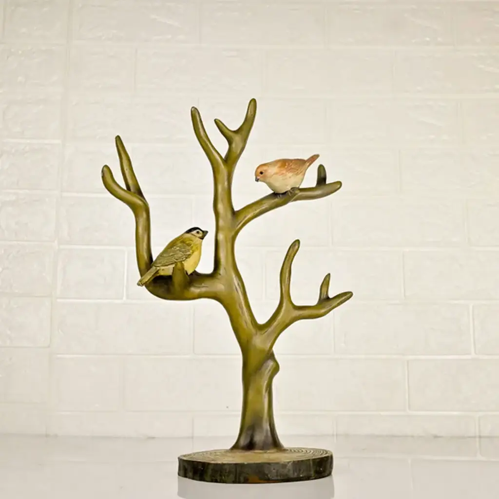 360 HOME DECORATIVE BRANCHES WITH BIRDS 21.5*11.5*33cm BROWN