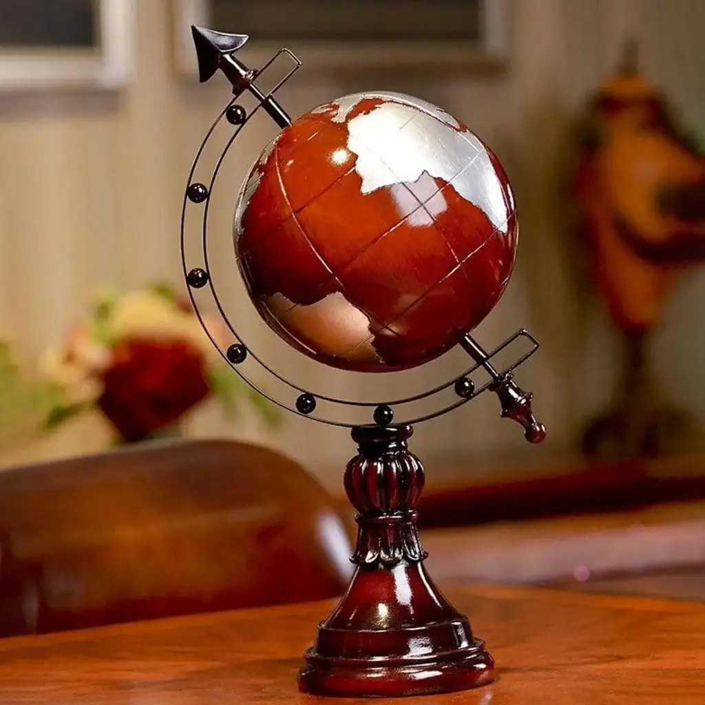 360 HOME DECORATIVE TEREESTRIAL GLOBE 21*17*40cm RED