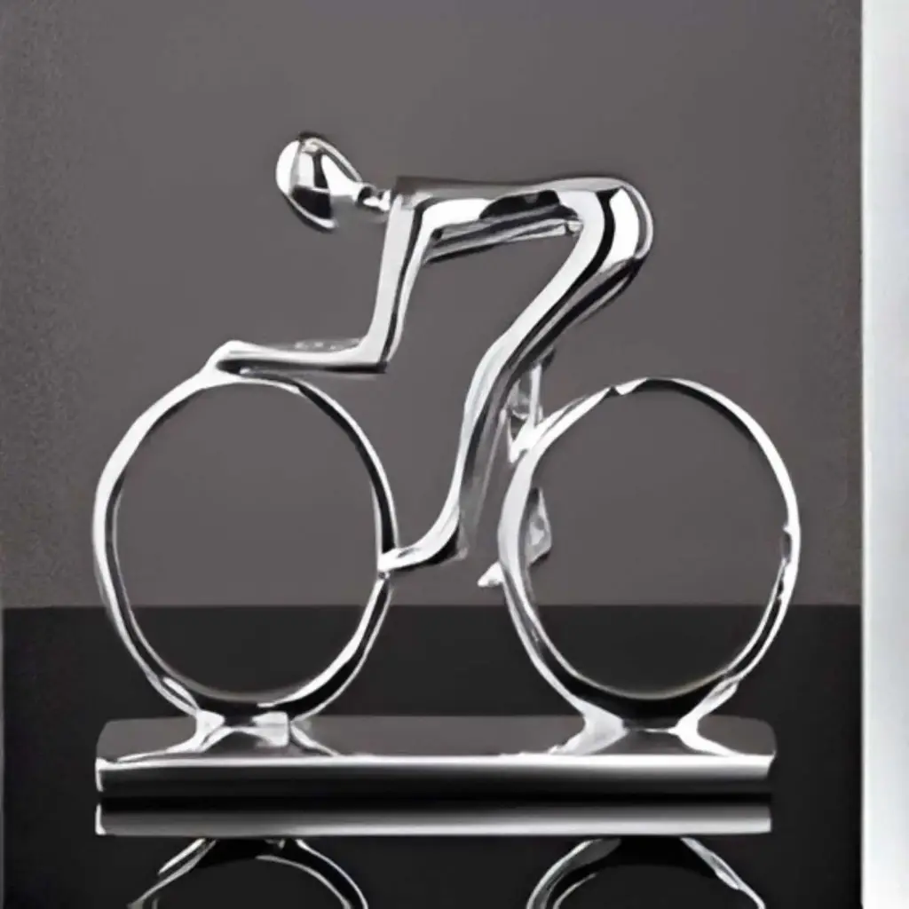 360 HOME ATHLETIC FIGURES SCUPLTURES 22.5*5*18.5cm SILVER