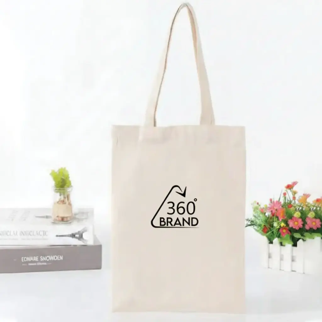 360 HOME TOTE BAG  35*42 PRINTED COTTON CANVAS LOGO 360 BRAND