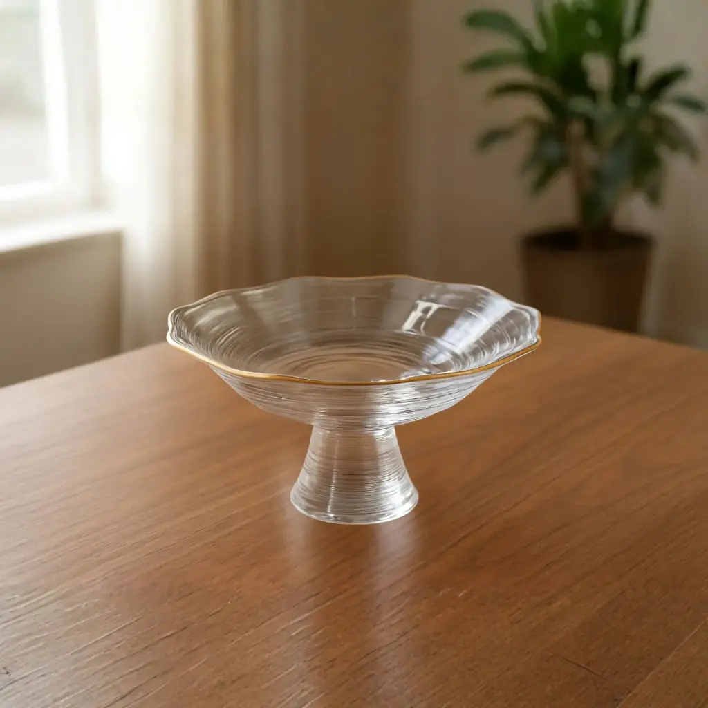 360 HOME GLASS PLACEMAT 3 TIER ELECTROPLATE EDGE 13*27