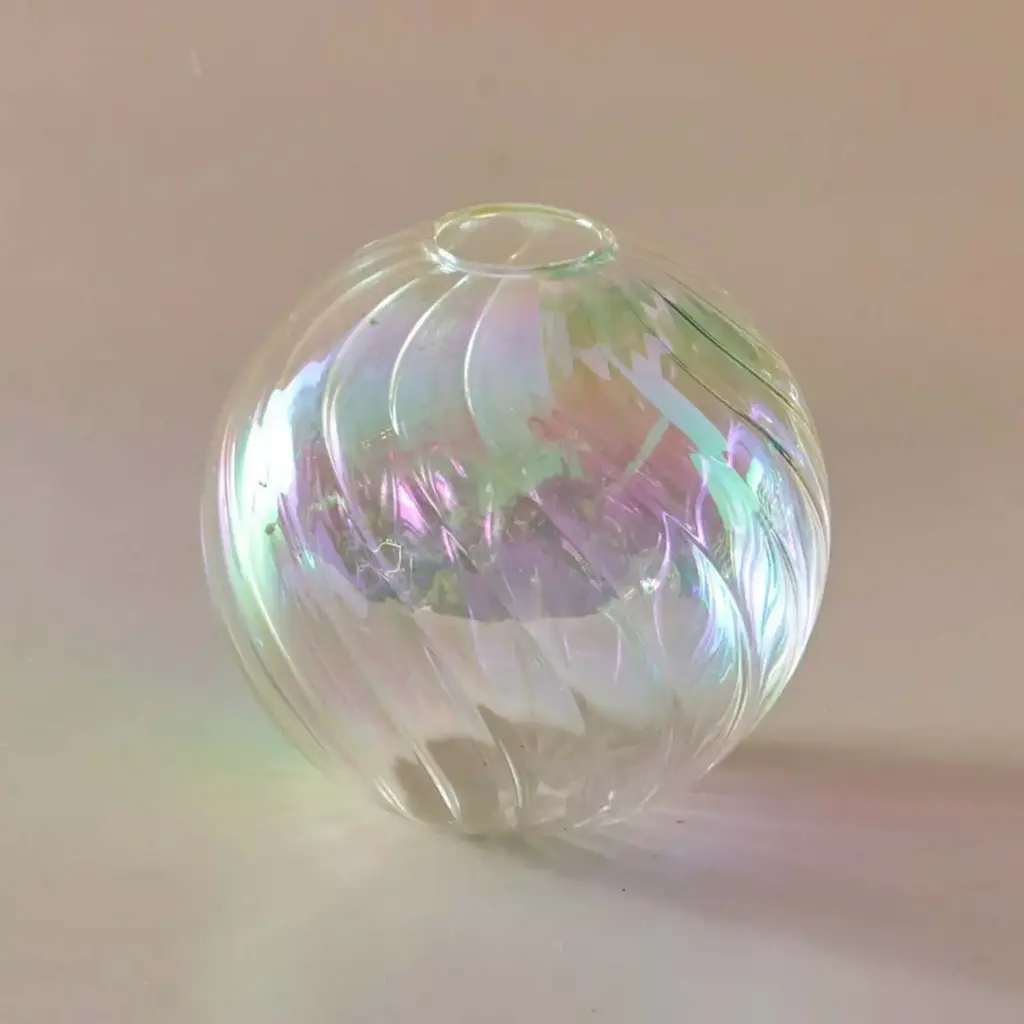 360 HOME VASE GLASS 10.5*10CM CLEAR SPHERE LARGE