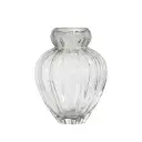 360 HOME VASE GLASS CLEAR 20*25CM SMOOTH LINES