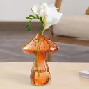 360 HOME VASE GLASS MUSHROOM SHAPE BROWN 9*13.5