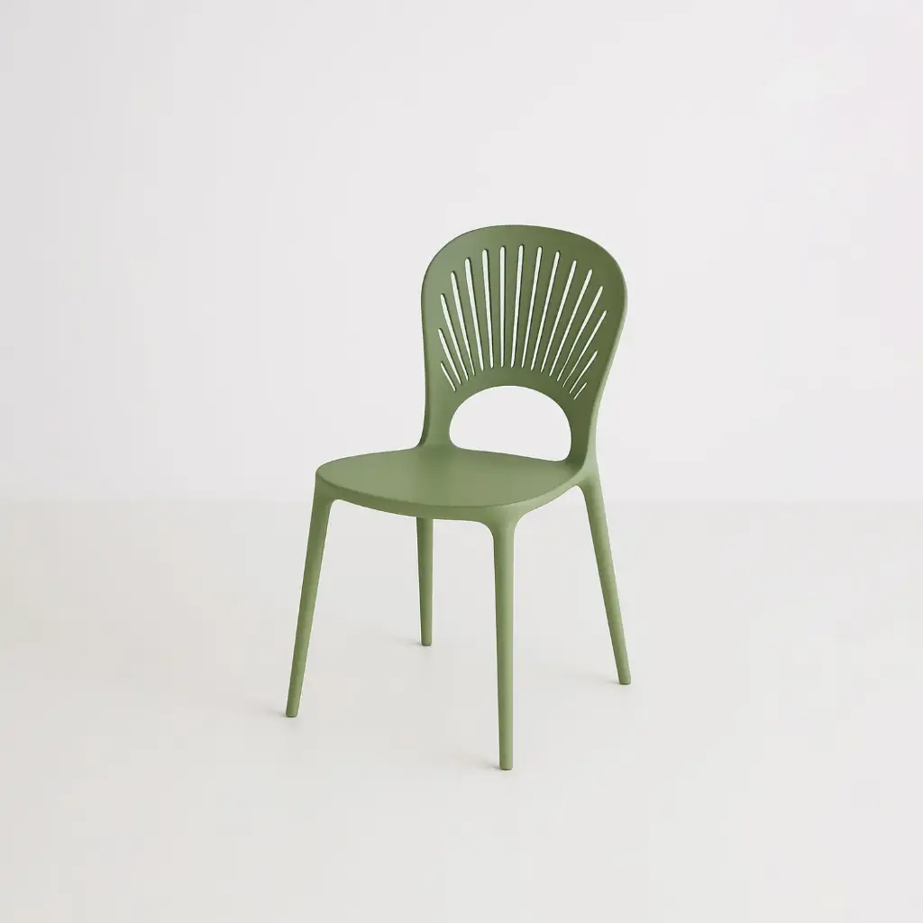 360 HOME CHAIR  DINING STACKABLE SECTOR BACK POLYPROPILENE GREEN