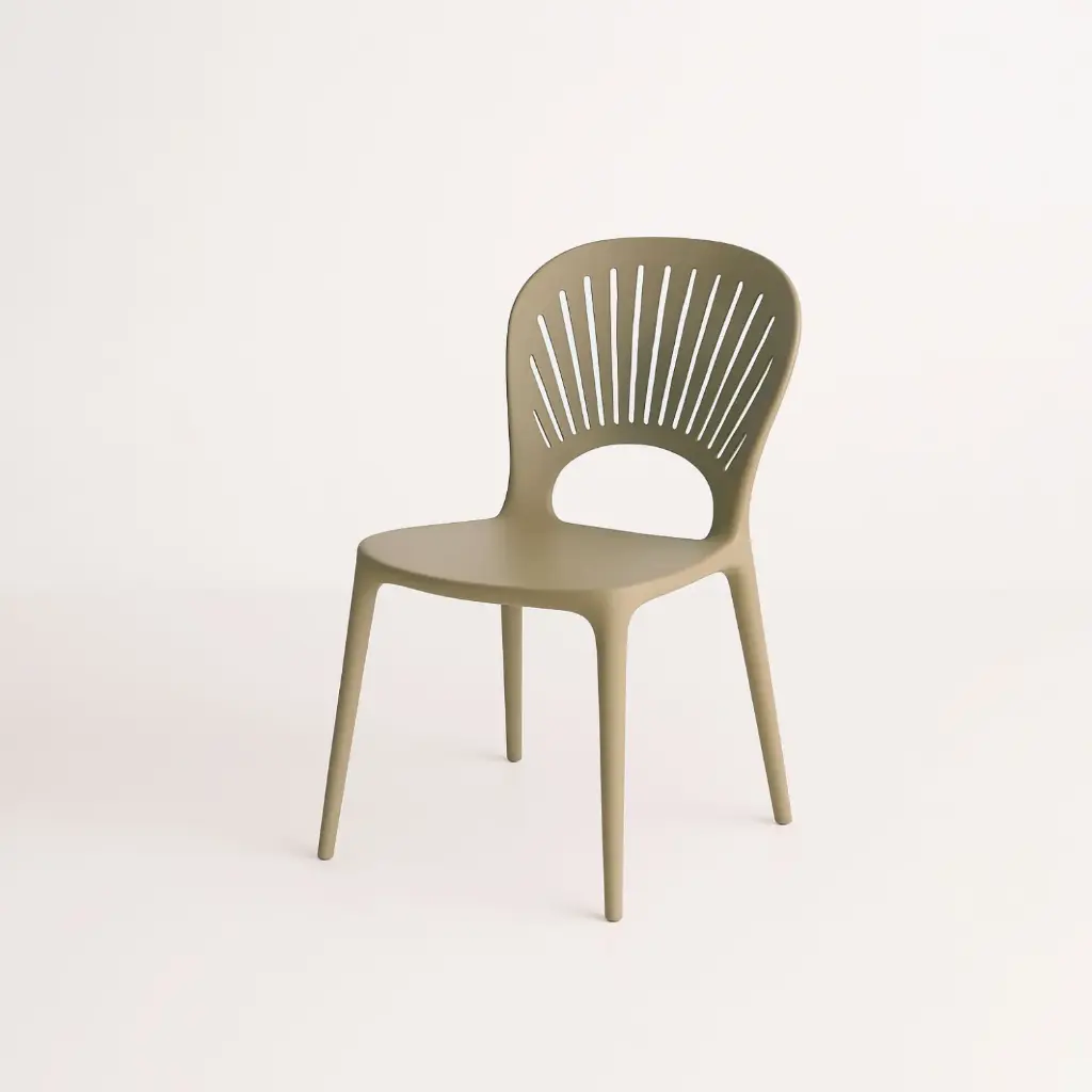 360 HOME CHAIR  DINING STACKABLE SECTOR BACK POLYPROPILENE GREY