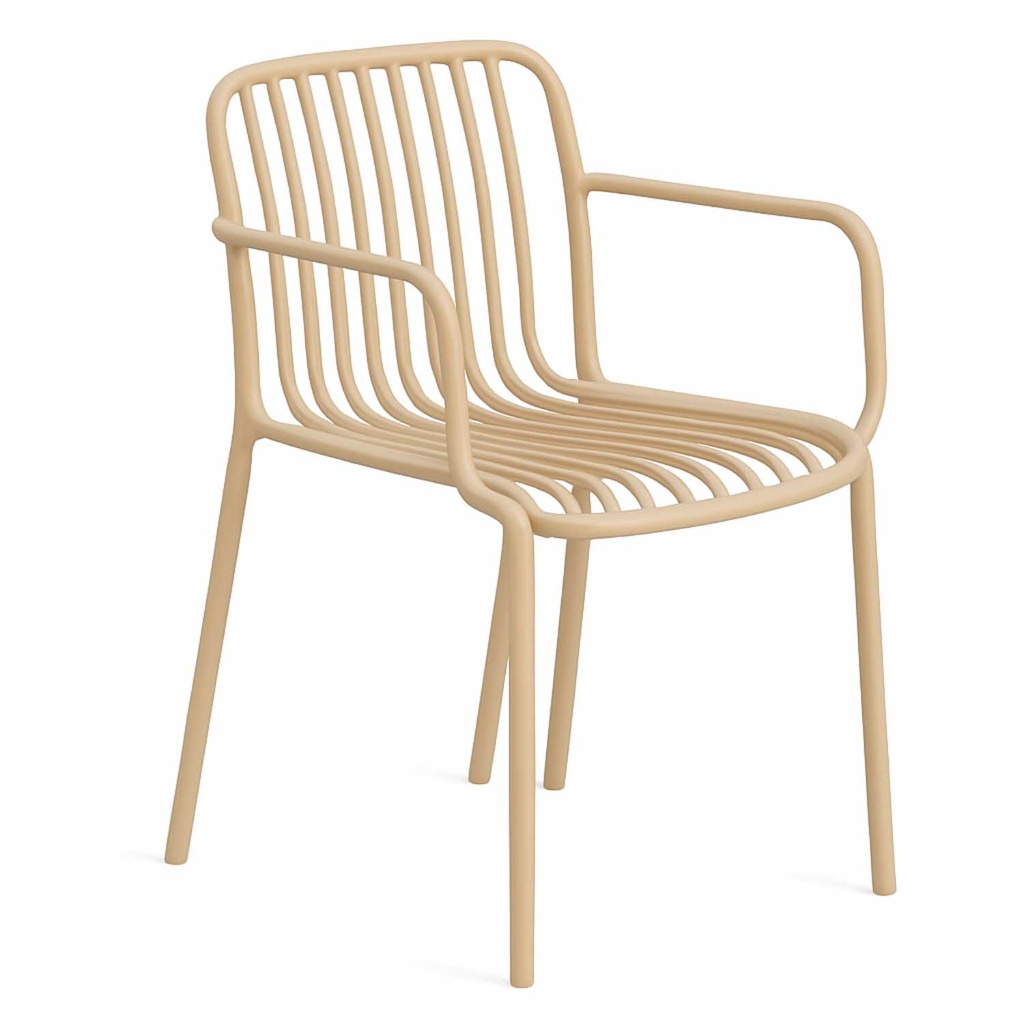 360 HOME CHAIR ISABELLINI GARDEN POLYPROPILENE STACKABLE FOR EASY STORAGE BEIGE