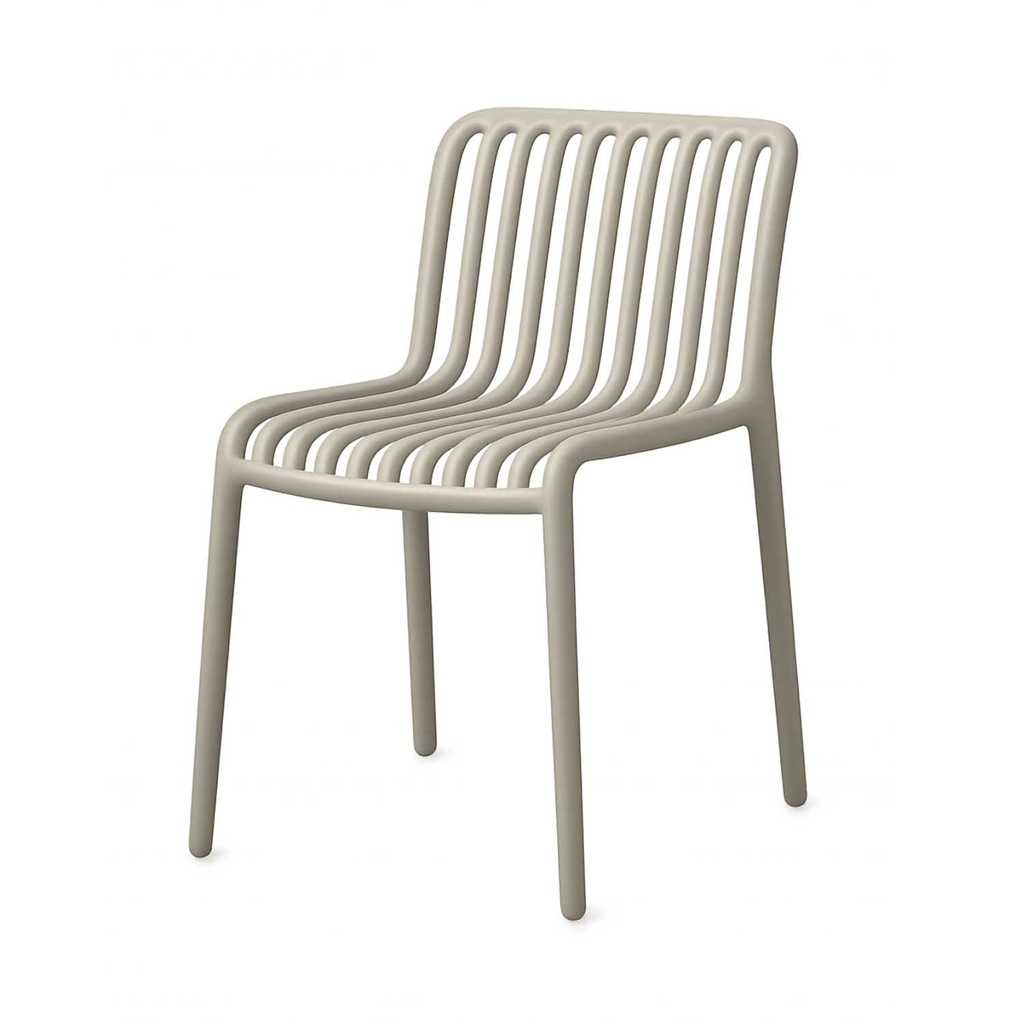 360 HOME CHAIR SLATTED CURVED LINES ON THE BACKREST AND SEAT GREY