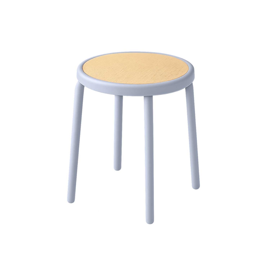 360 HOME STOOL RATTAN STACKABLE PLASTIC BACKLESS ROUND DESIGN WITH 4 LEGS GREY