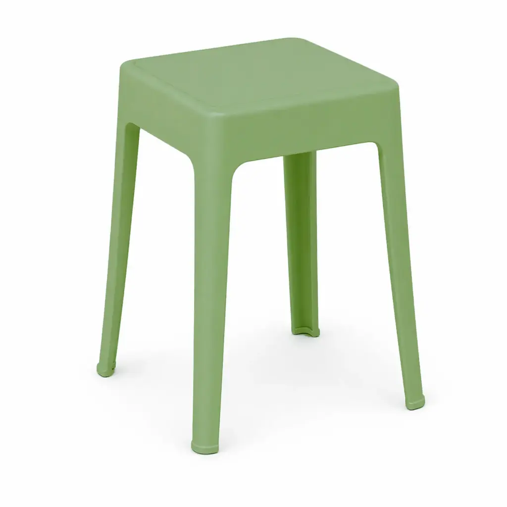 360 HOME STOOL PLASTIC SQUARE SEAT AND FOUR LEGS MINT 