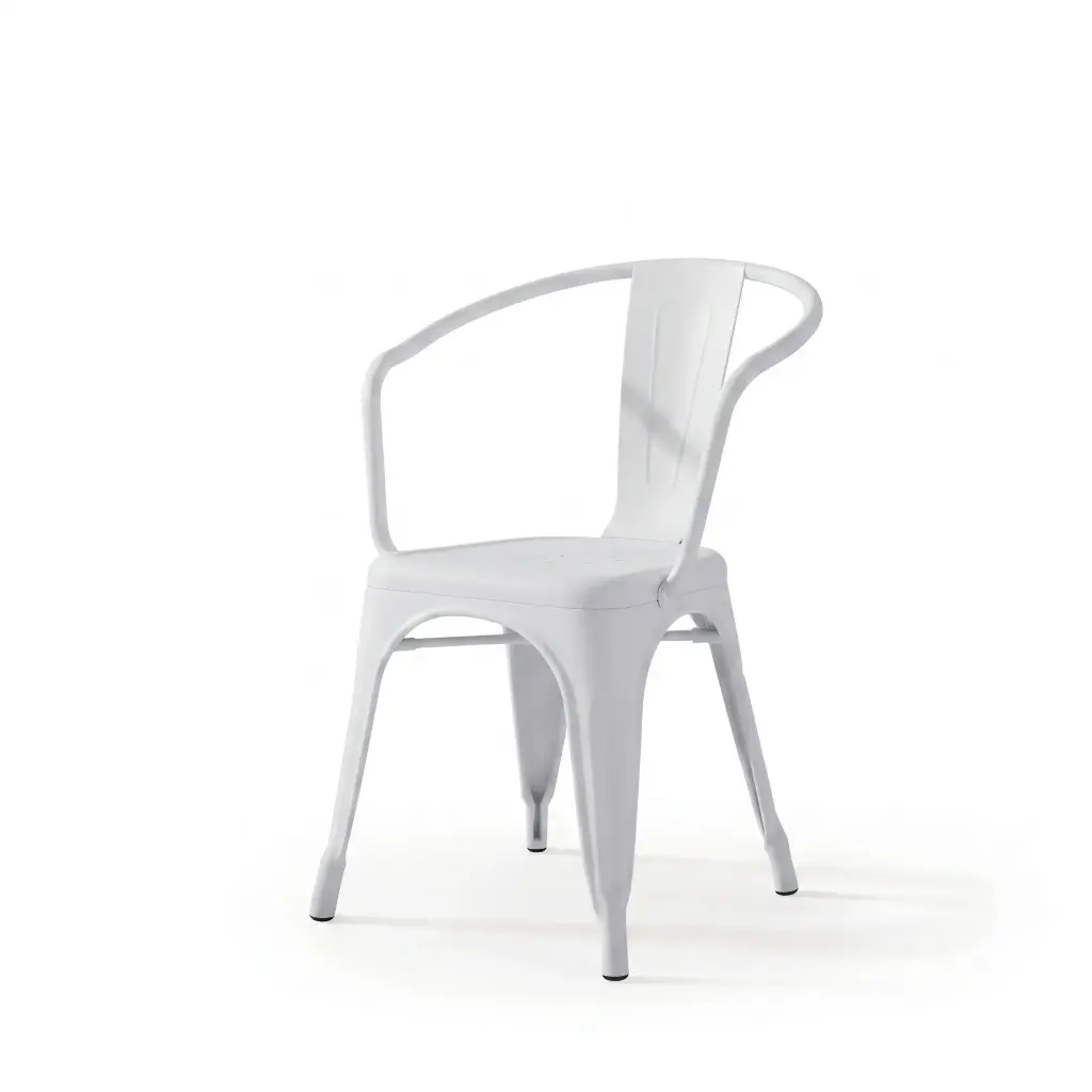 360 HOME CHAIR TOLIX  HIGH CURVED BACK MODEL A WHITE