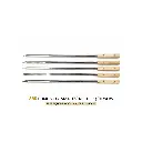 360 HOME 6-PCS STAINLESS STEEL BBQ SKEWERS FLAT SQUARE WOOD HANDLE 1*50CM