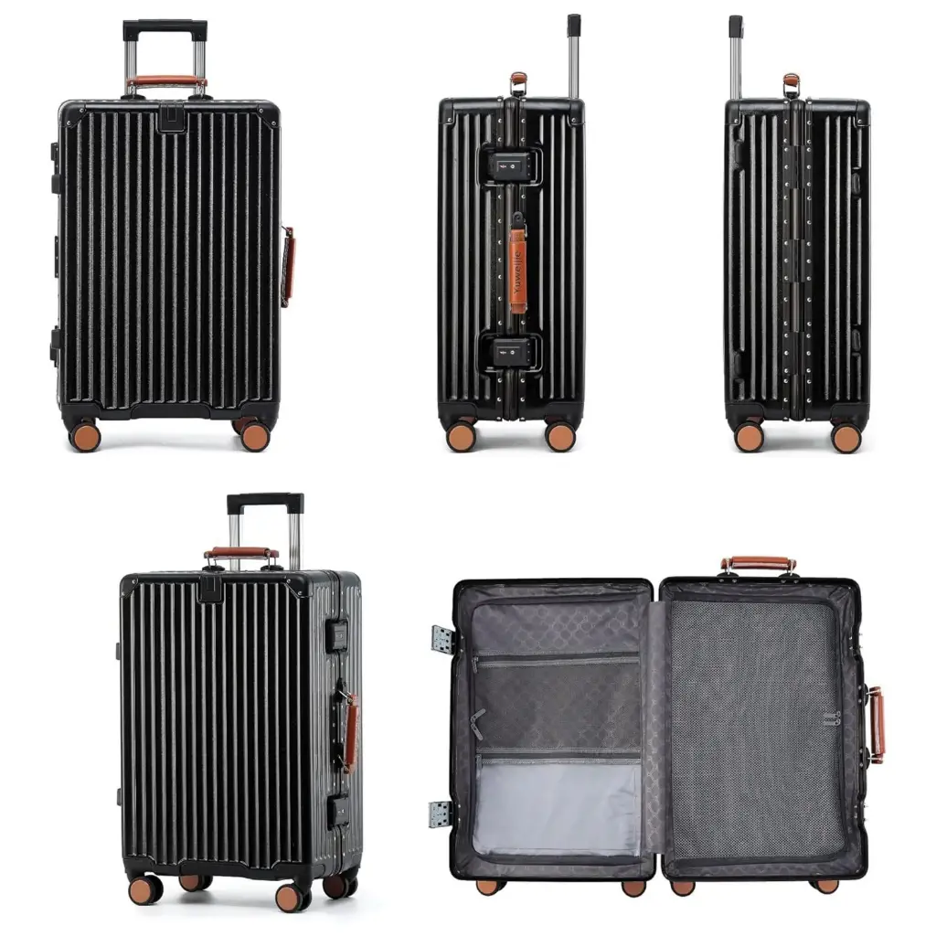 360 HOME TROLLEY BAG 20'' ABS+POLYCARBONATE ALUMINIUM FRAMEBLACK
