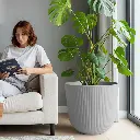 360 HOME POLYPROPYLENE FLOWER POT ROUND 55*31*48CM DARK GREY/GREY/BEIGE/OFF-WHITE