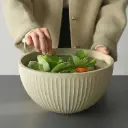 360 HOME POLYPROPYLENE FLOWER POT ROUND 35*18*16.5CM DARK GREY/GREY/BEIGE/OFF-WHITE