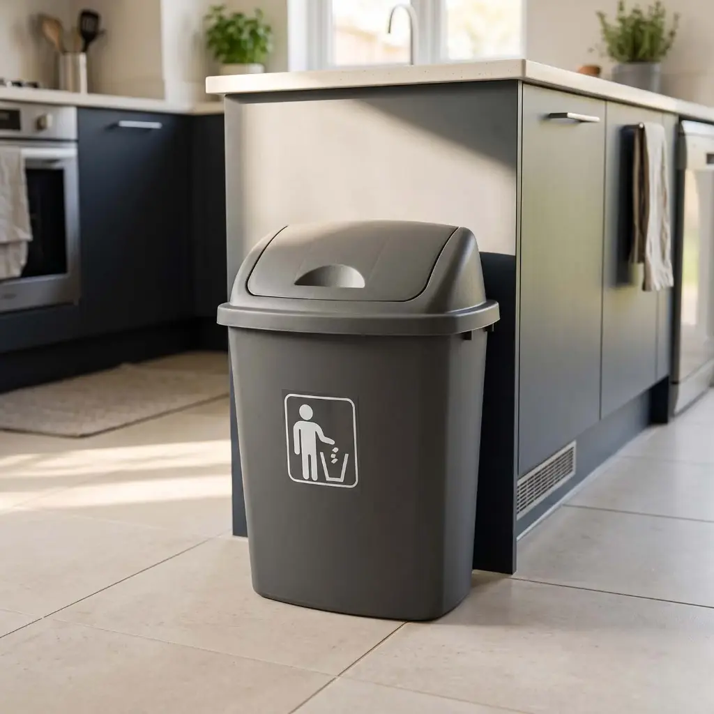 360 HOME PLASTIC BIN 36*27*49CM 30L SWING LID RECTANGULAR INDOOR-OUTDOOR
