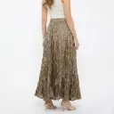 360 COTTON LONG SKIRT CRINKLE BEIGE/GOLD  