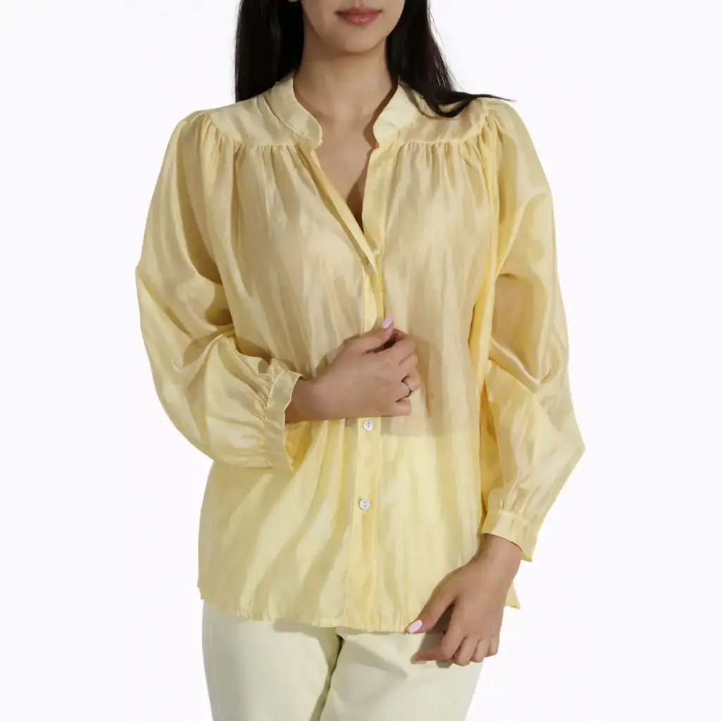 360 COTTON SHIRT LONG SLEEVE SILK YELLOW 
