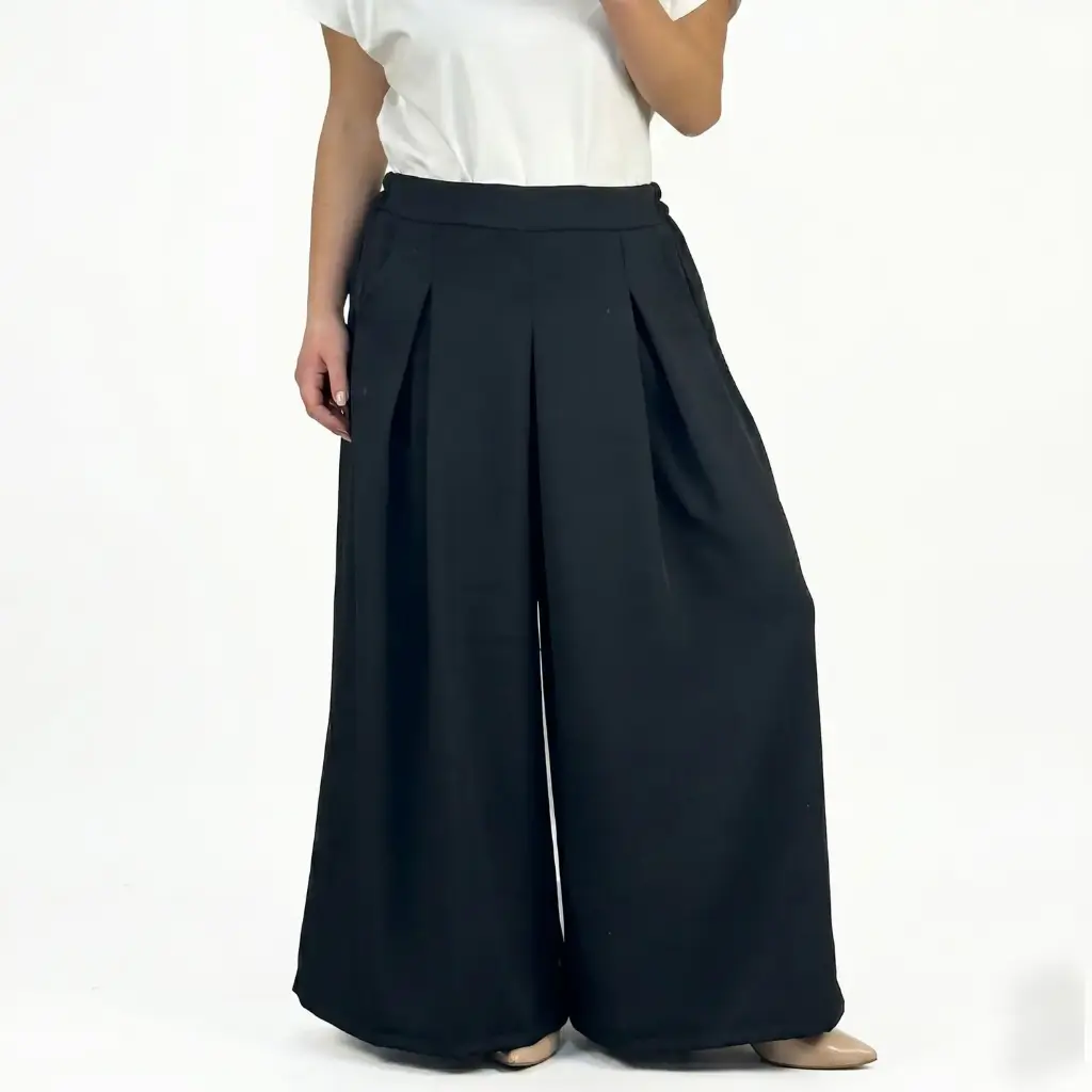 360 COTTON PANT WIDE LEG BLACK 