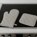 360 HOME,  KITCHEN SET GLOVE 18X28CM & POT HOLDER 20X20CM, 100% COTTON INDIAN