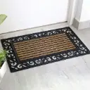 360 HOME FLOOR MAT VINTAGE SCROLLWORK COIR INDIAN