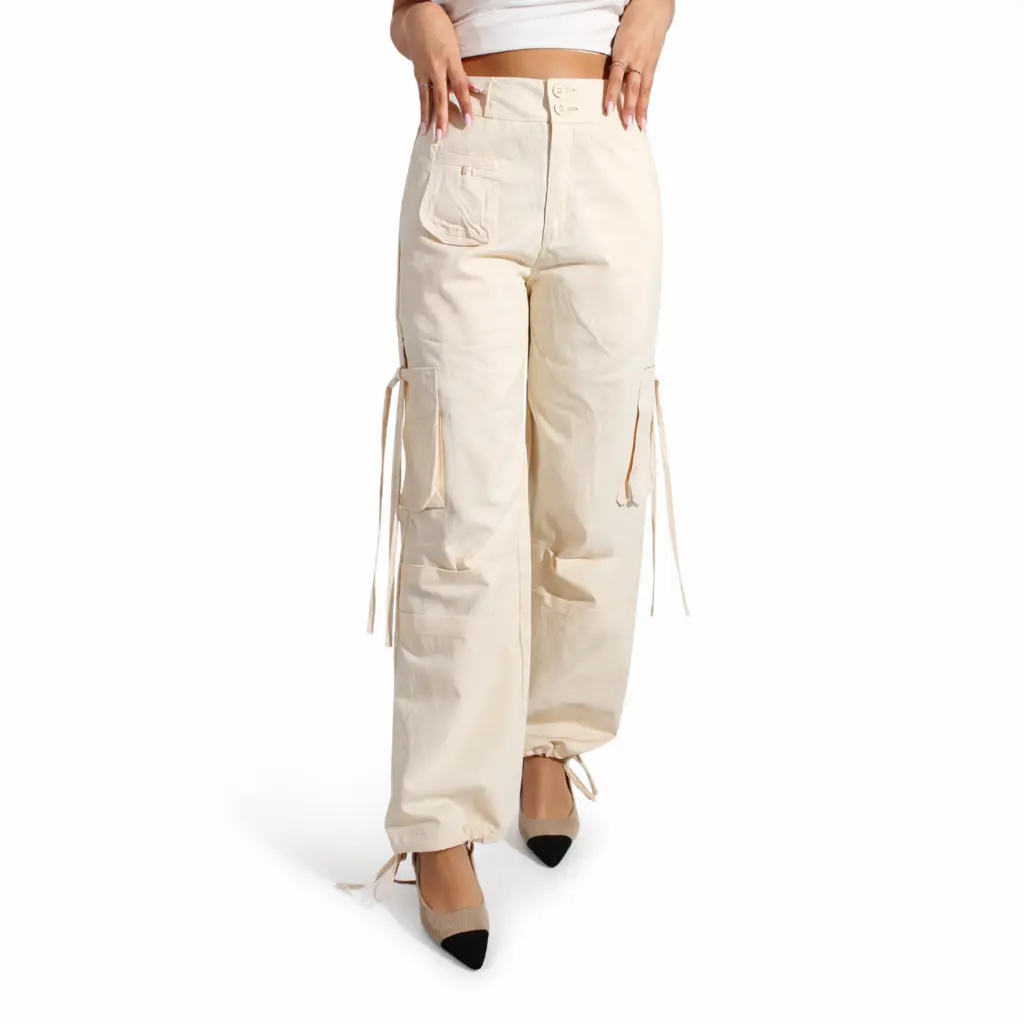 360 COTTON MILITARY PANT STRAIGHT CUT BEIGE L