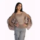 360 COTTON TOP, WINGS LONG SLEEVE SHEER