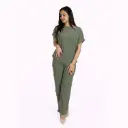 360 COTTON SET OF TSHIRT  AND PANT KAKI 