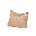 360 COTTON BAG BRAIDED BASKETT STYLE BEIGE SINGLE SHOULDER STRAP