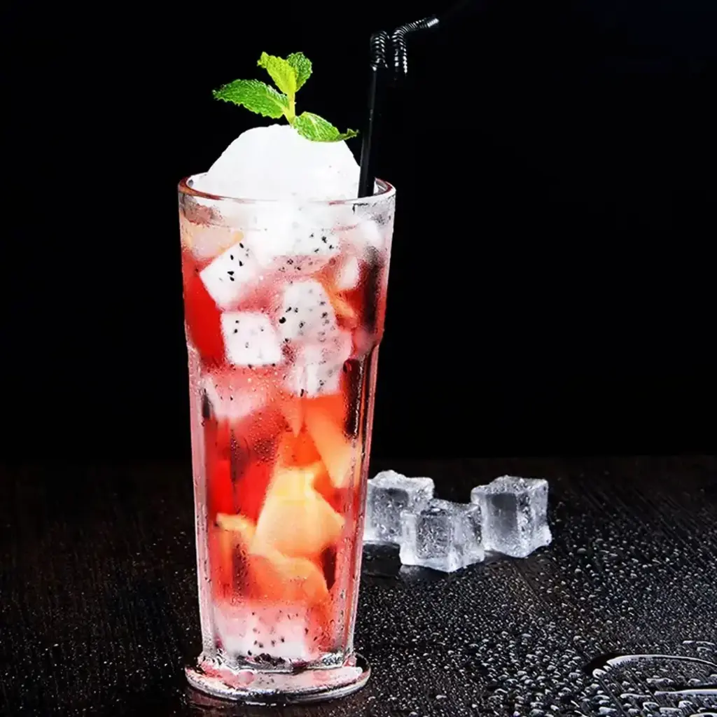 360 HOME POLYCARBONATE TALL CYLINDRICAL SHAPE THICK BASE MIXED DRINKS 530ML