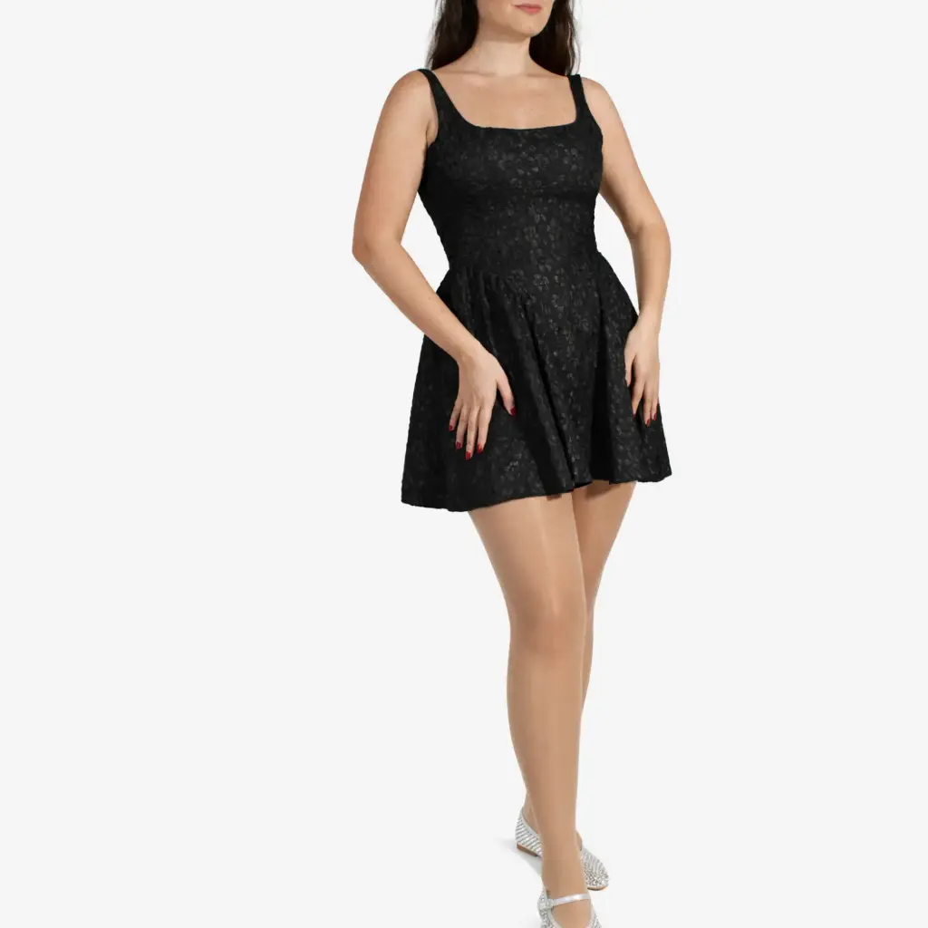 360 COTTON SLEEVLES TOP FLOWER PATTERN BLACK 