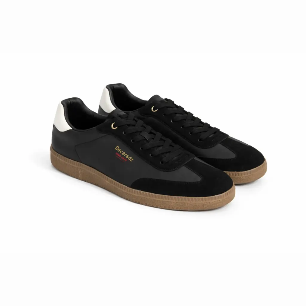  360 COTTON SNEAKERS LEATHER BLACK  43