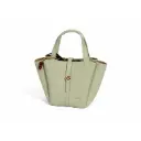 360 COTTON WOMEN TOTE BAG FAUX LEATHER DOUBLE HANDLES ITALY