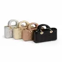 360 COTTON WOMEN MINI PATENT TOP-HANDLE BAG  ITALY