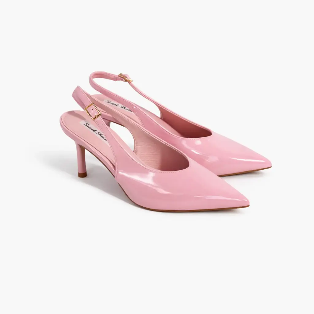 360 COTTON HEELS, 5CM,LAMINATED, PINK  39