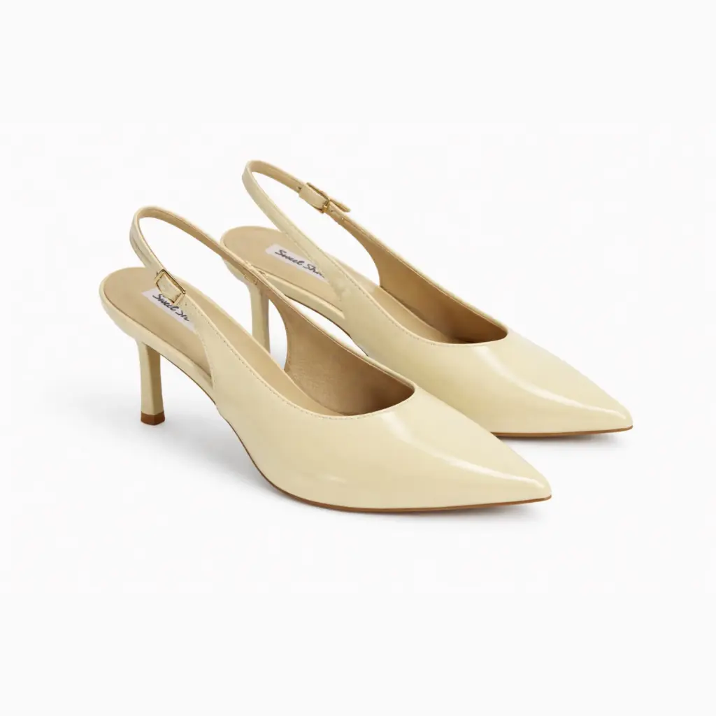 360 COTTON HEELS, 5CM,LAMINATED, YELLOW 38