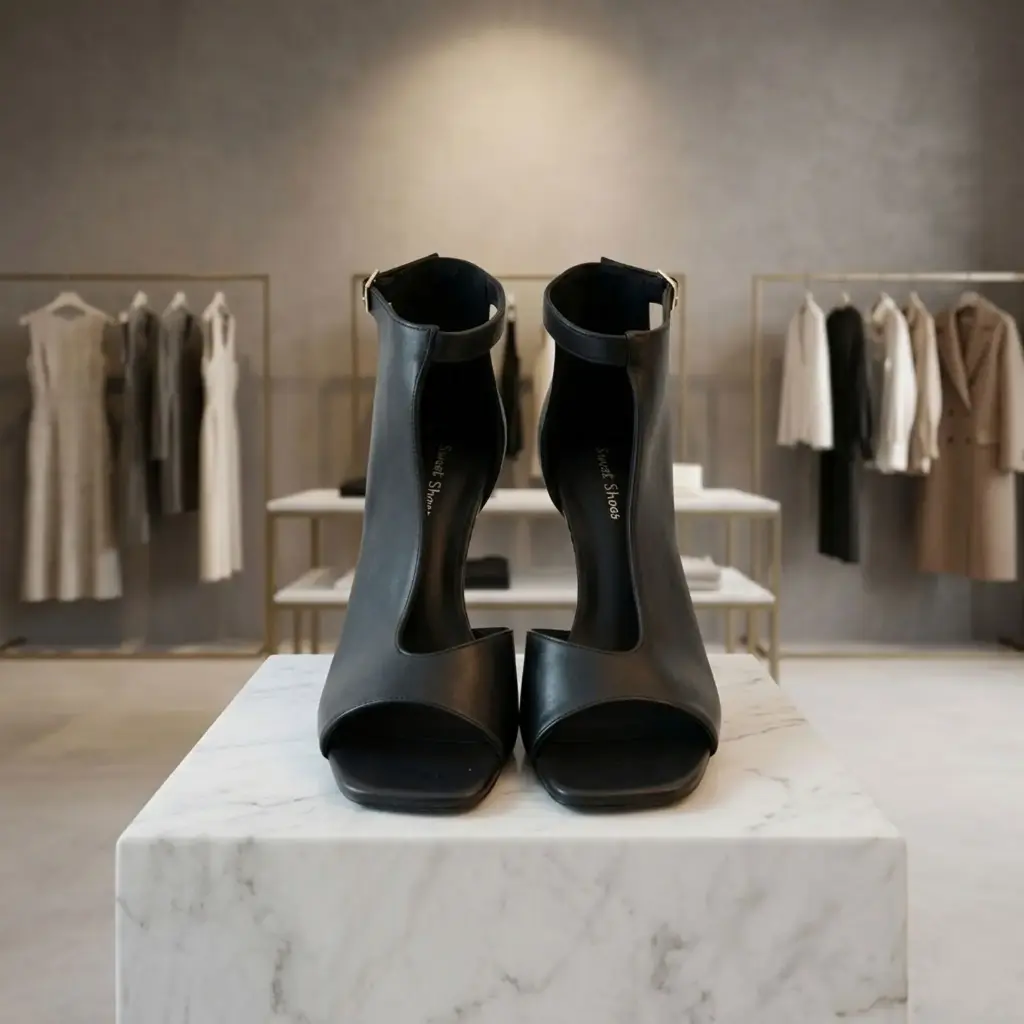 360 COTTON LEATHER OPENED HEELS BLACK 37