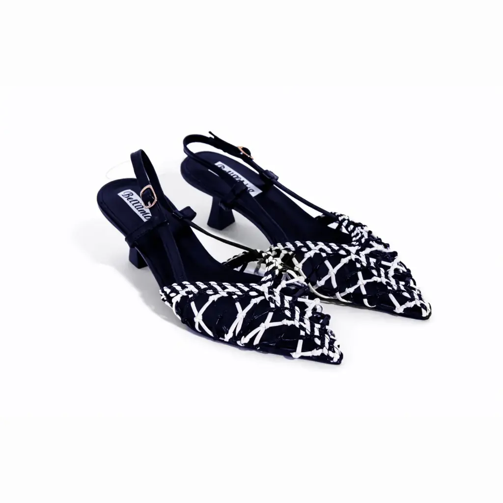360 COTTON LOW STRIPS HEELS NAVYBLUE/WHITE 38