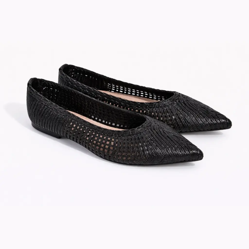 360 COTTON POINTED FLAT LEATHER STRIP BLACK 39