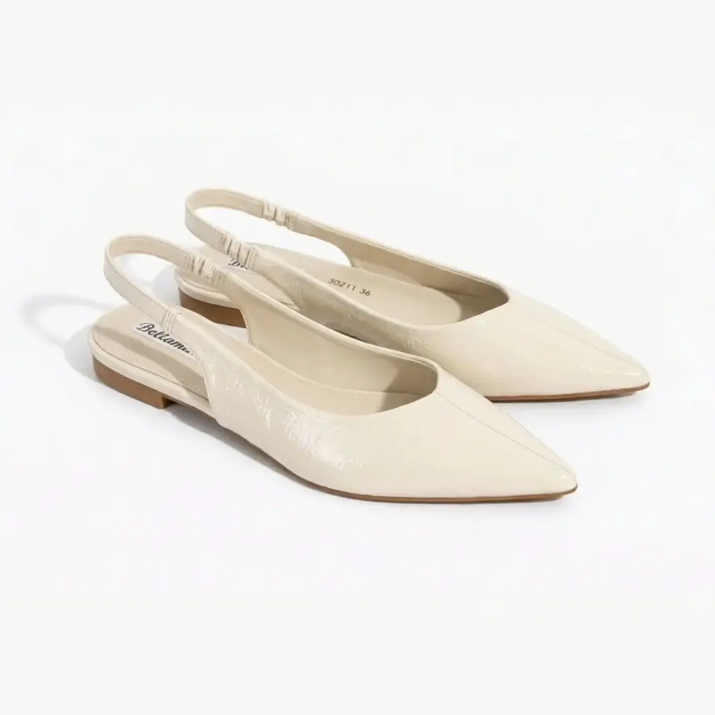 360 COTTON POINTED FLAT LEATHER BEIGE 38