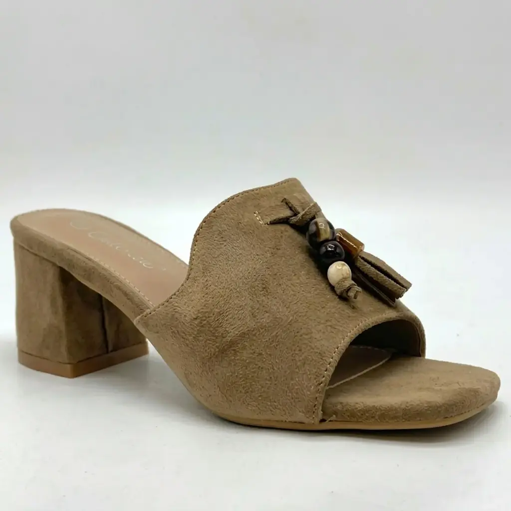 360 COTTON DAIM MULES GREIGE 38